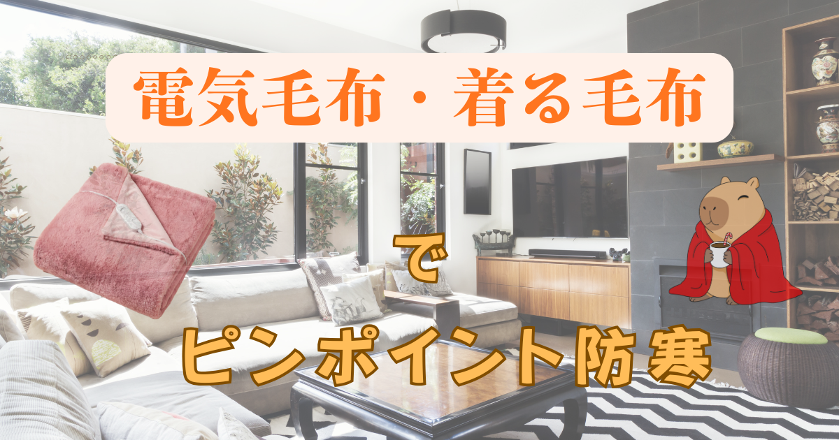 電気毛布・着る電気毛布でピンポイント防寒｜寒さに強くなるための最適な使い分け